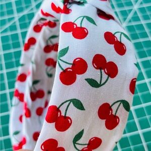 Cherry Print Knot Headband